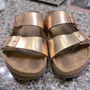 Birkenstock Rose Gold Arizona Sandals